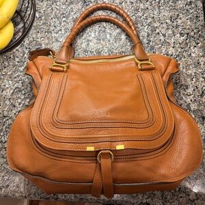 Chloé Marcie Brown Leather Shoulder Bag | Gold Hardware | Iconic Boho Classic